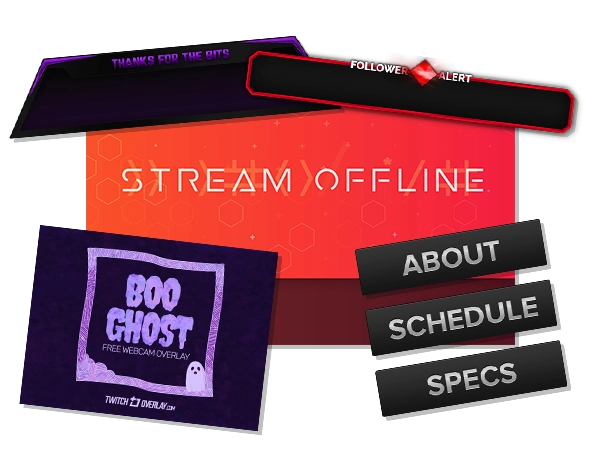 Instantly download your starting soon screens