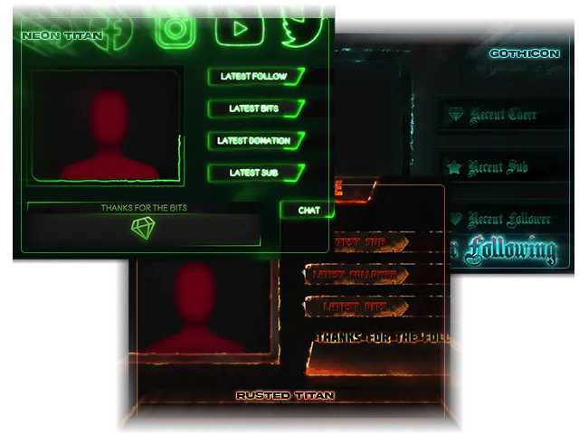Unique overlays for your stream