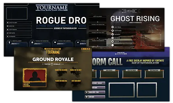 Incredible Free Twitch Overlay templates