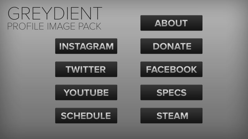 Greydient – Grey metallic headings for Twitch