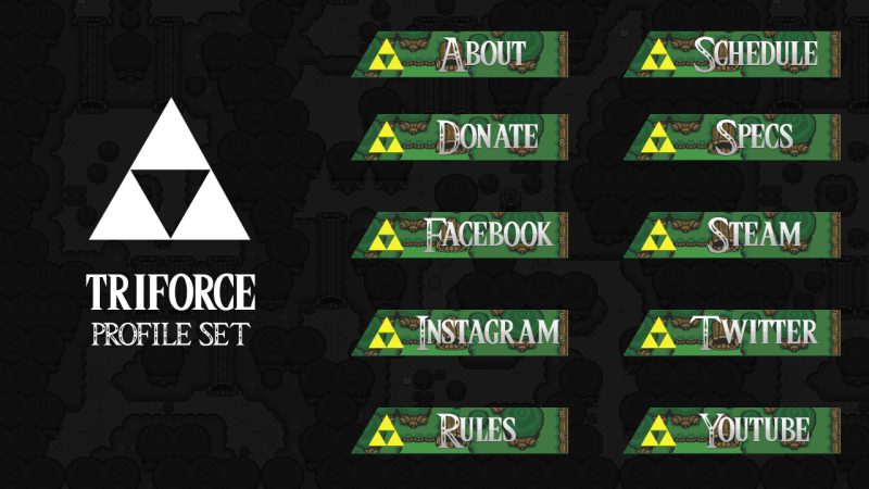 Triforce Profile Headings (Zelda style)