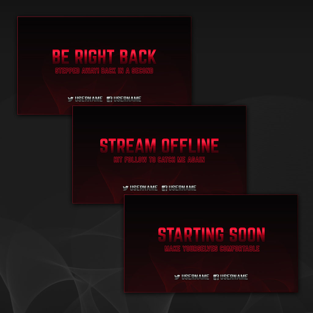 red stream screens - Twitch Overlay