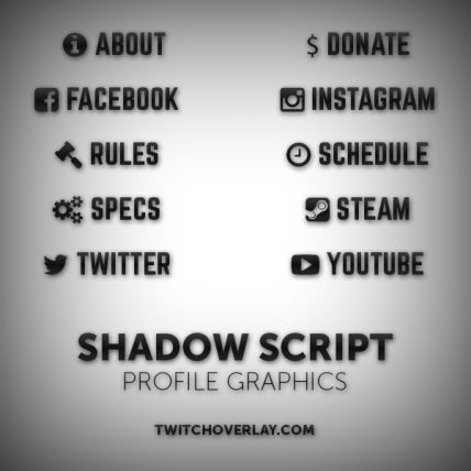 Shadow Script – White Profile Graphics