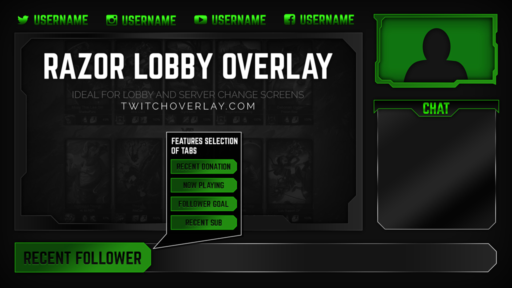 lobby overlays | Twitch Overlay