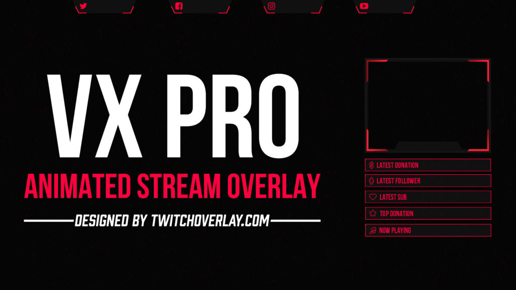 animated red overlay - Twitch Overlay