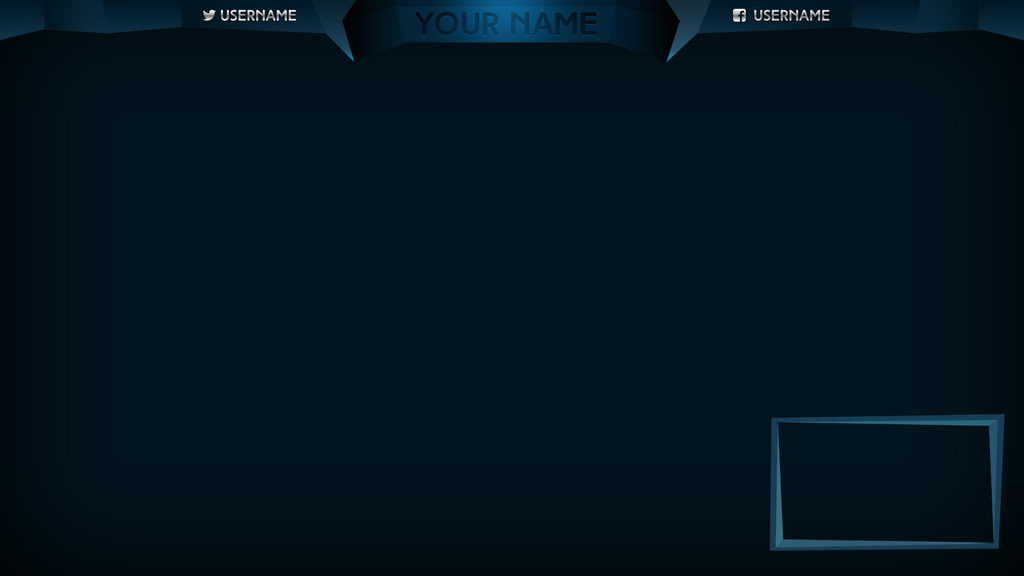 Ice Cave Blue Stream Overlay Twitch Overlay
