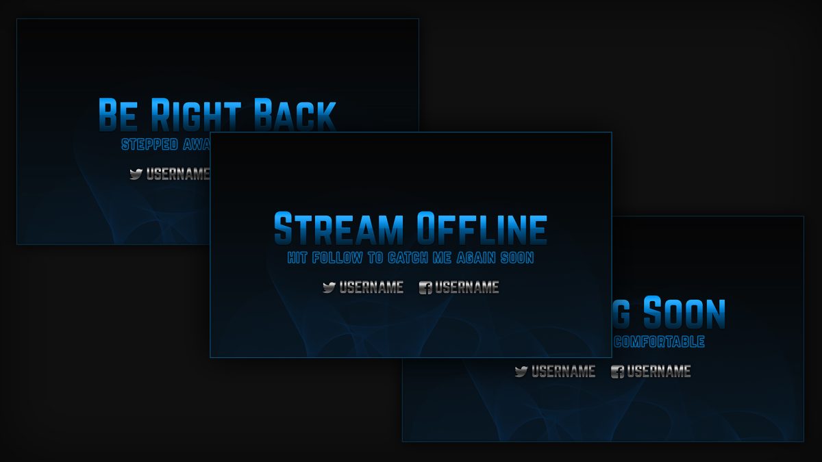 blue stream screens | Twitch Overlay