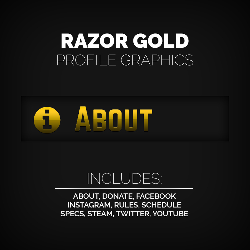 gold profile graphics | Twitch Overlay