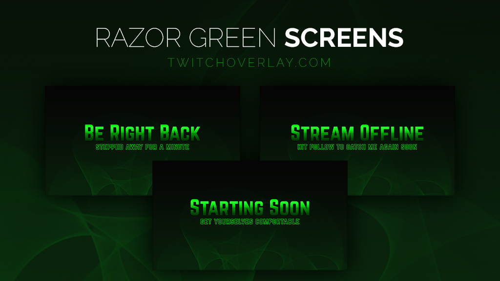 green stream screens | Twitch Overlay