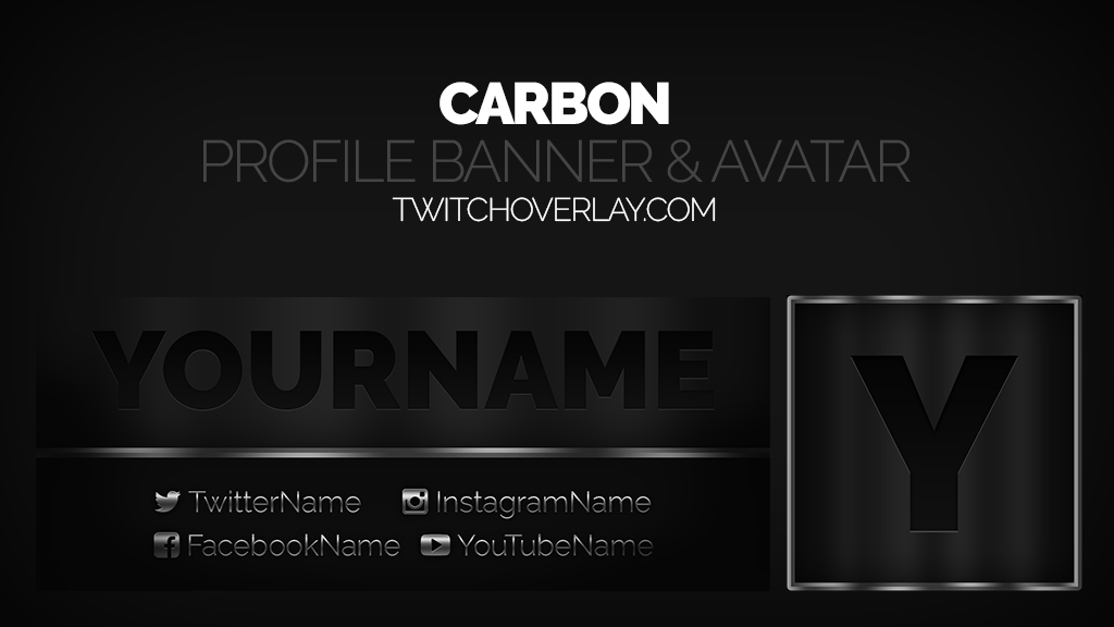 metallic profile banner avatar - Twitch Overlay