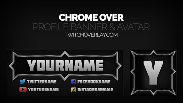 metallic twitch banner avatar | Twitch Overlay