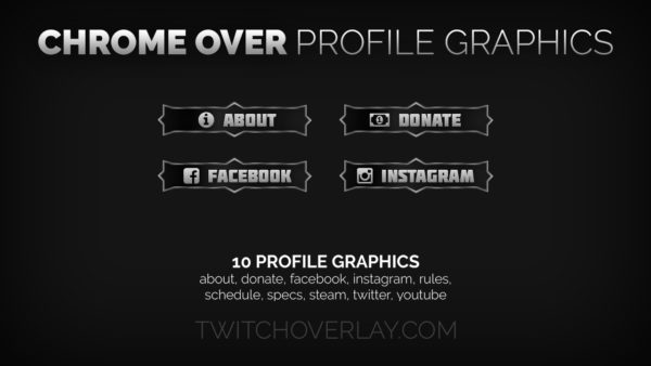 metallic profile banner avatar | Twitch Overlay