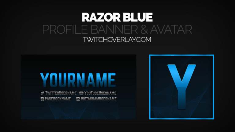 blue stream profile banner avatar | Twitch Overlay