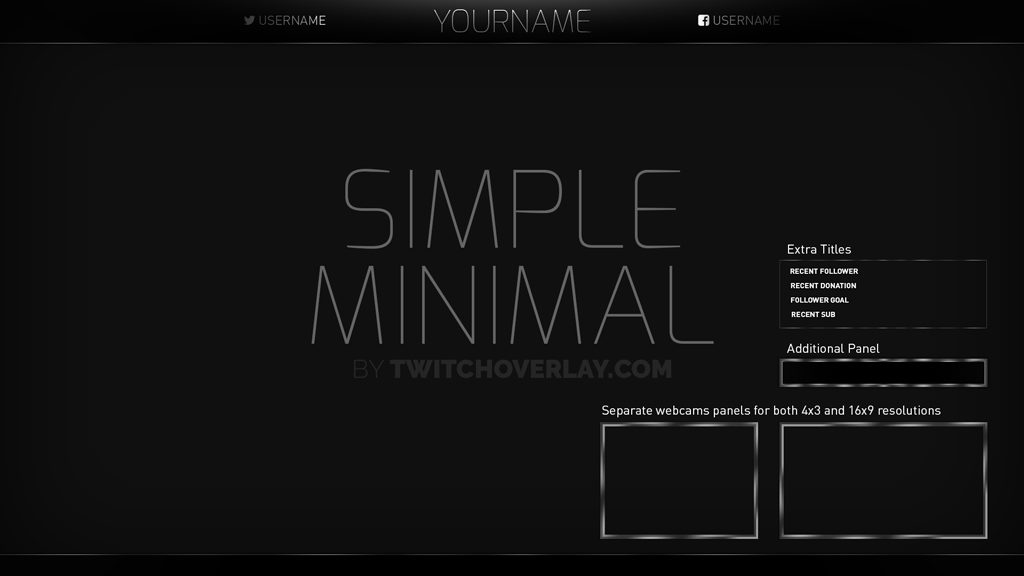 Simple Minimal Overlay - Twitch Overlay