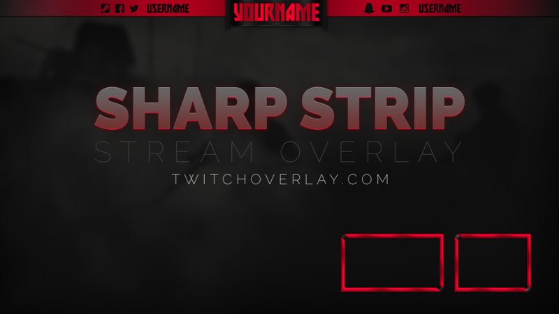 Sharp Strip Red Starter Stream Overlay