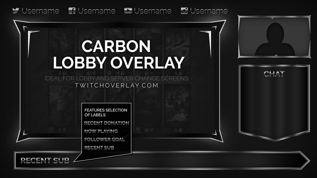 metallic lobby overlay - Twitch Overlay