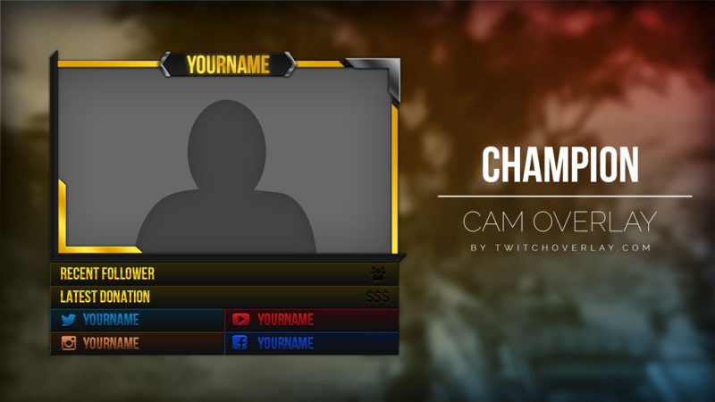 blue stream overlay | Twitch Overlay
