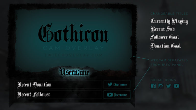 gothic webcam overlay