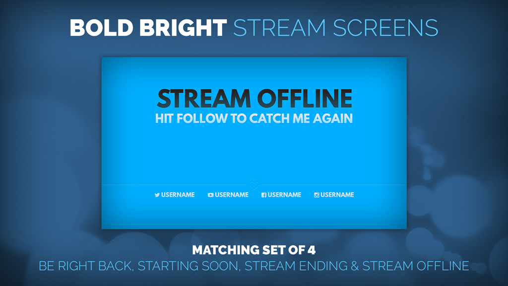 blue stream screens - Twitch Overlay
