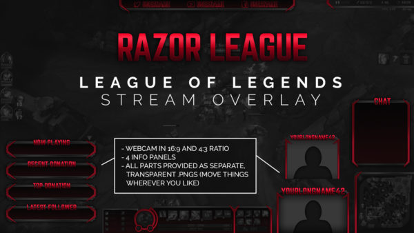 Red League of Legends Twitch Overlay