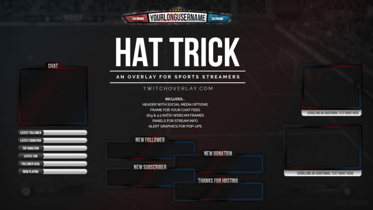 Hat Trick Sports Stream Overlay added