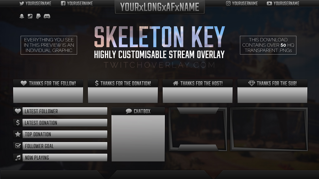 skeleton key | Twitch Overlay