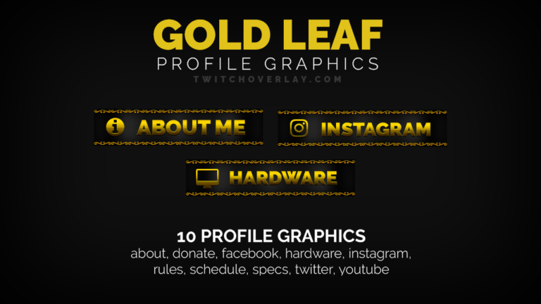 gold profile graphics | Twitch Overlay