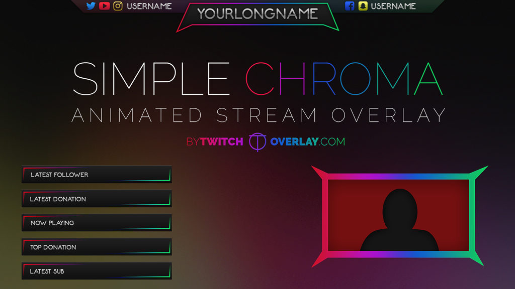 Chroma Stream Overlay | Twitch Overlay