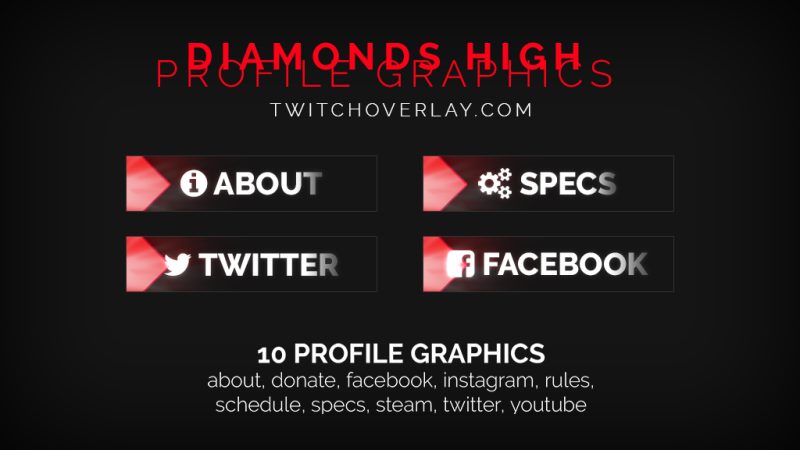 Diamonds High – Free Red Profile Graphics