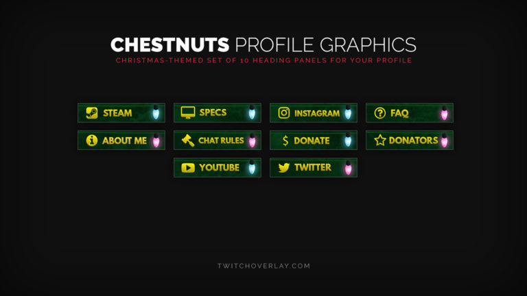 Christmas profile graphics | Twitch Overlay