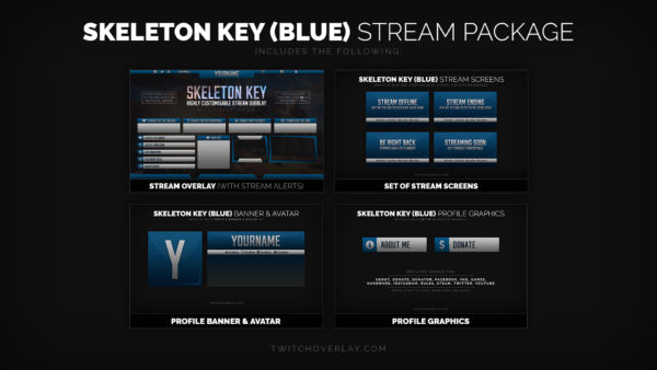 Skeleton Key Blue – Metal Blue Stream Package
