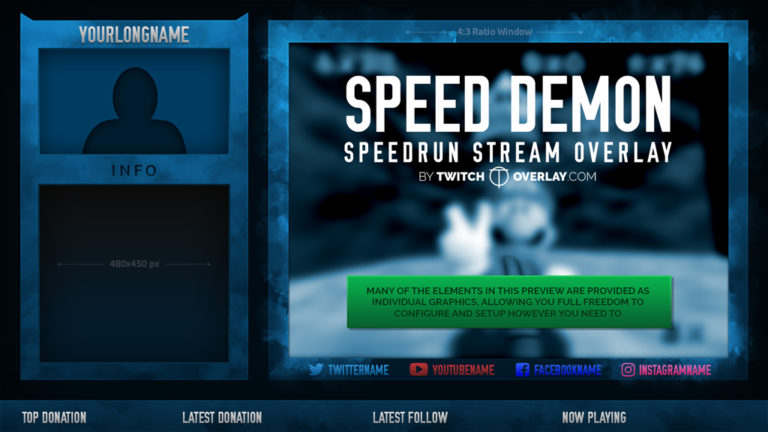speedrun stream overlay | Twitch Overlay