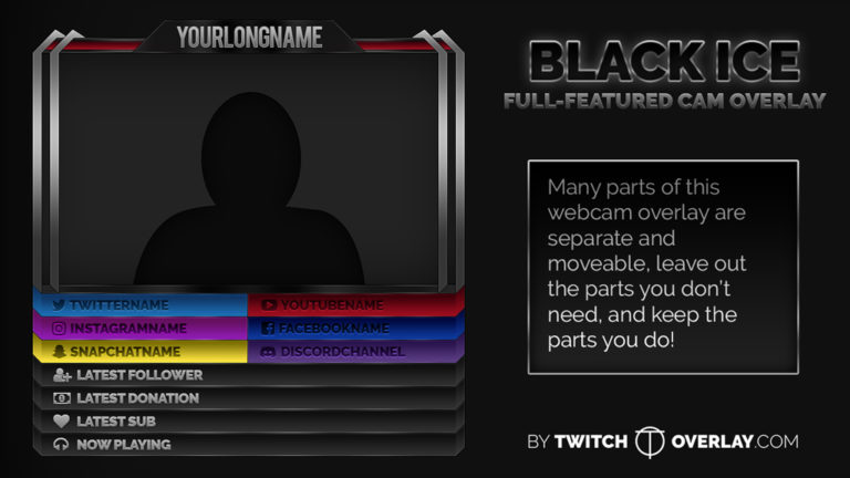 dark webcam overlay | Twitch Overlay