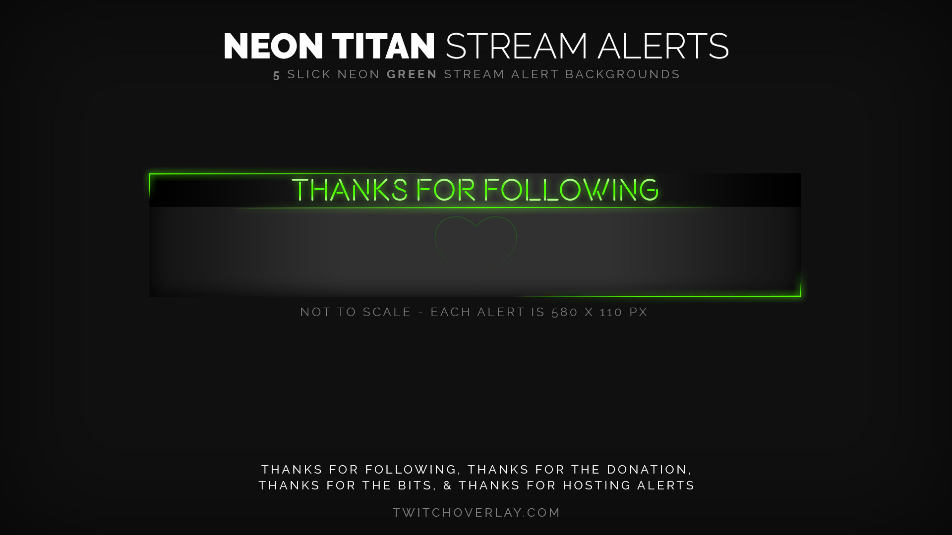 Neon Titan Neon Green Stream Package For Twitch Mixer