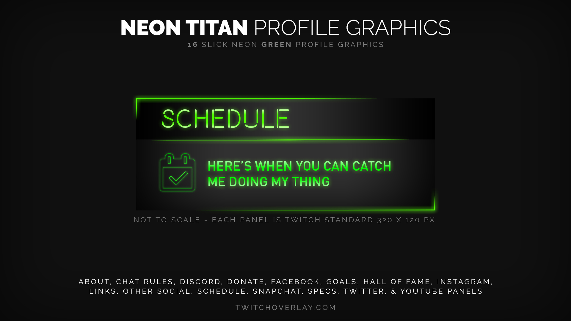 green profile graphics - Twitch Overlay