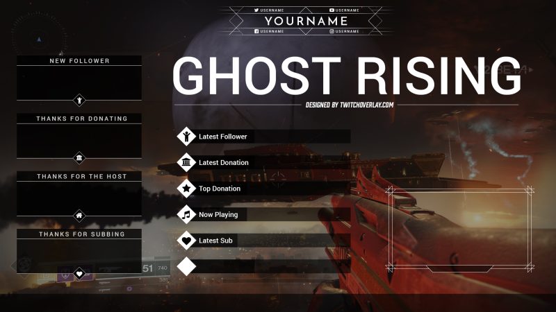 Ghost Rising Free Destiny 2 Stream Overlay
