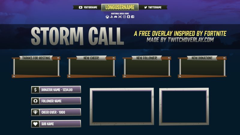 Storm Call – Free Fortnite Stream Overlay