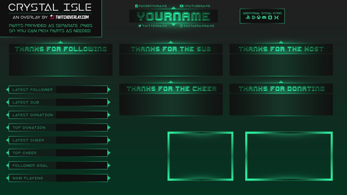 emerald overlay | Twitch Overlay