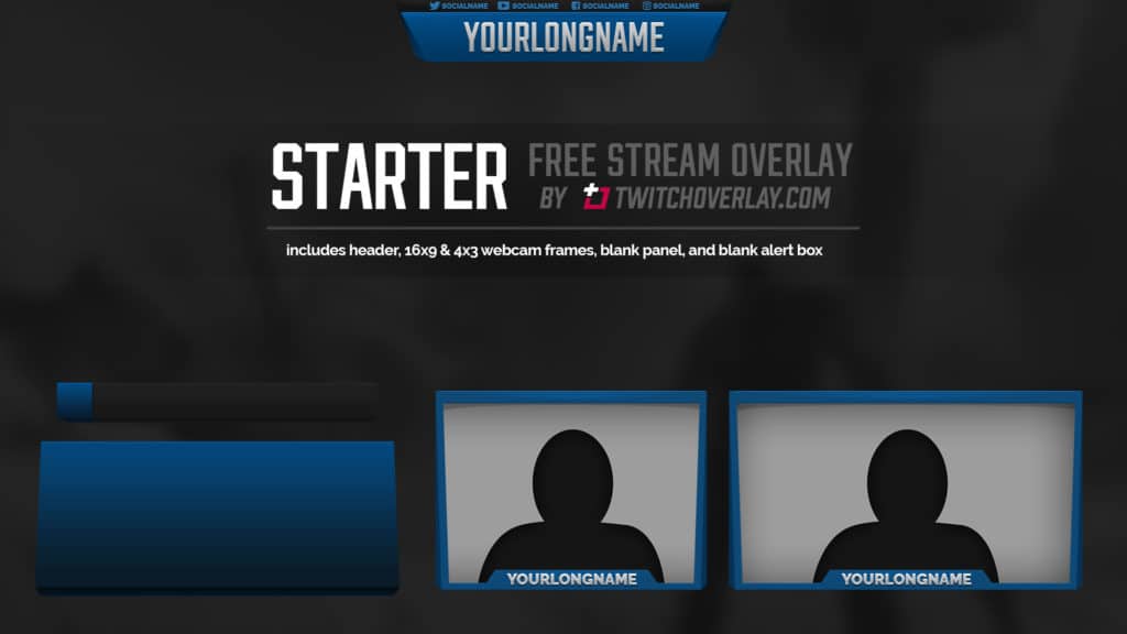 free blue overlay