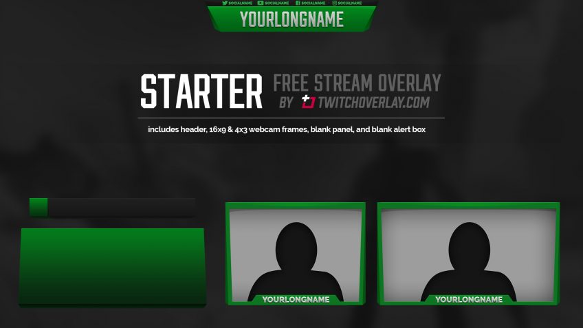 free green overlay - Twitch Overlay