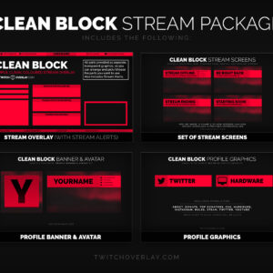 Clean Block Red – Minimal Red Stream Package
