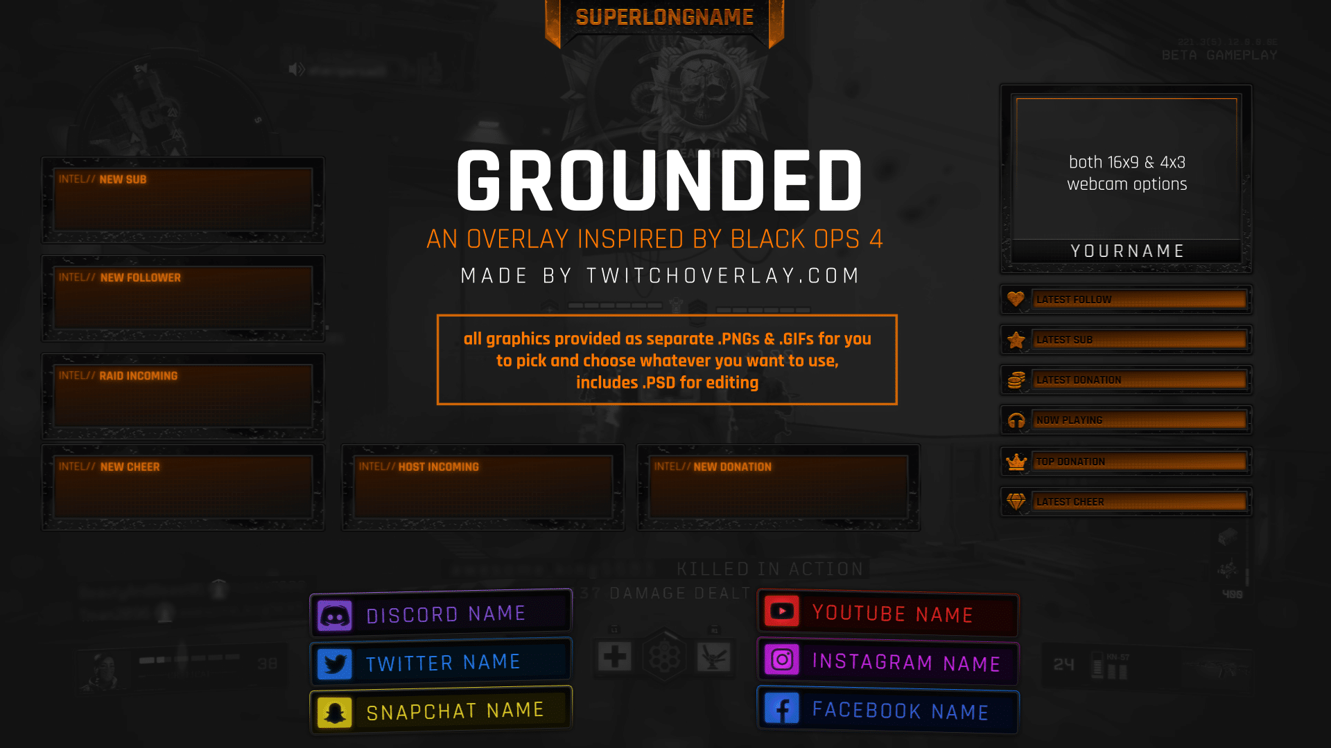 Black Ops 4 Twitch Overlay - Twitch Overlay