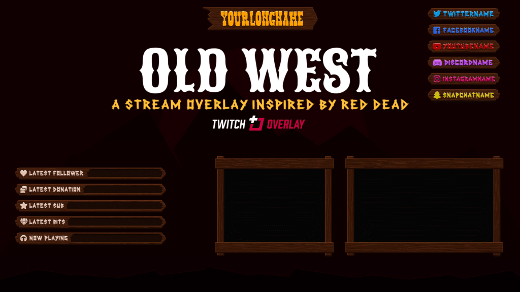 red dead redemption 2 overlay - Twitch Overlay