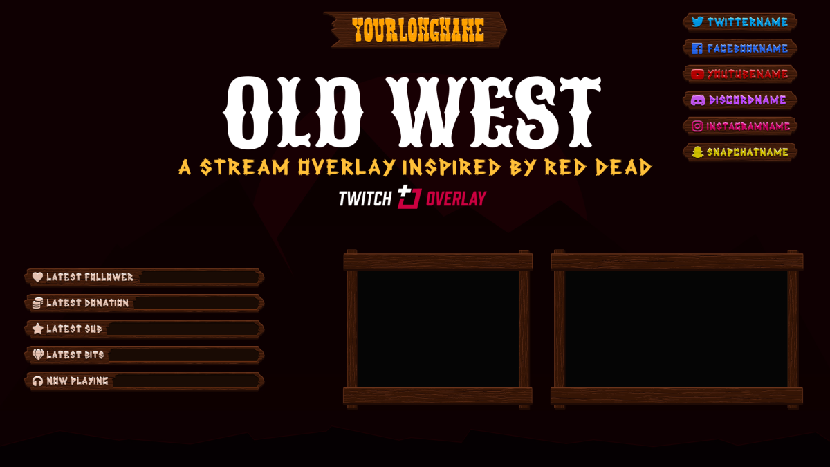 red dead redemption 2 overlay | Twitch Overlay red dead redemption 2 overlay | Twitch Overlay