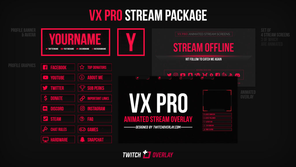 animated red stream package