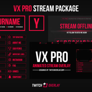 VX Pro Red – Animated Red Stream Package