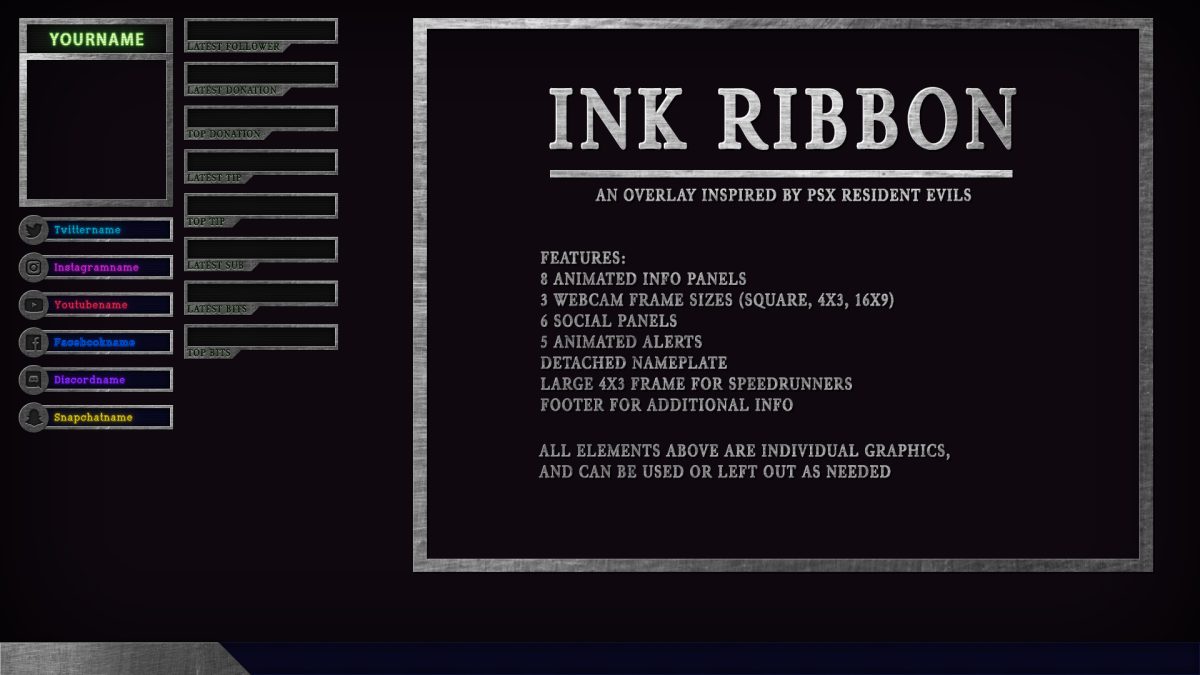 Resident Evil Twitch Overlay | Twitch Overlay