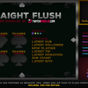 Straight Flush – Poker Twitch Overlay