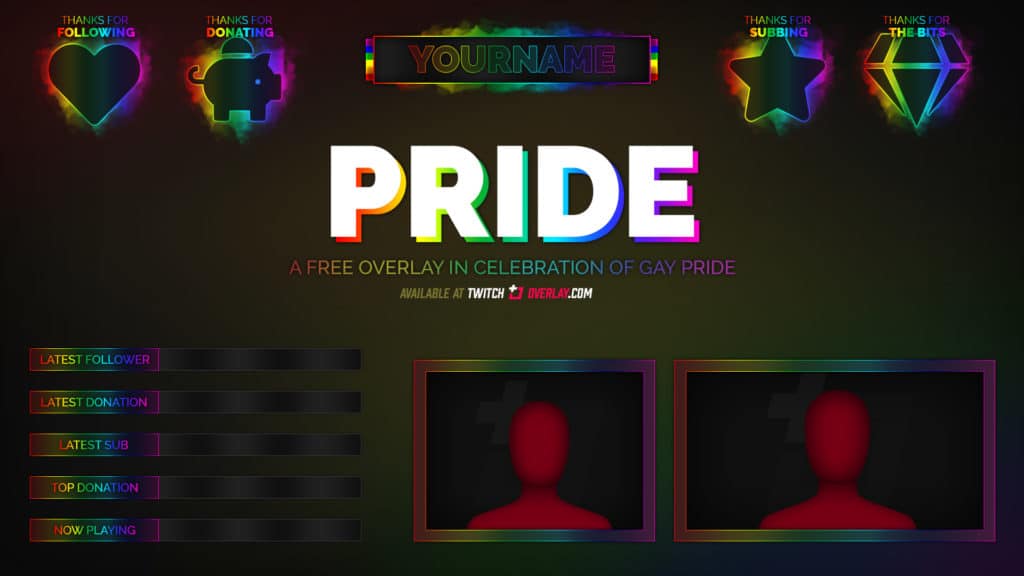 gay pride overlay - Twitch Overlay