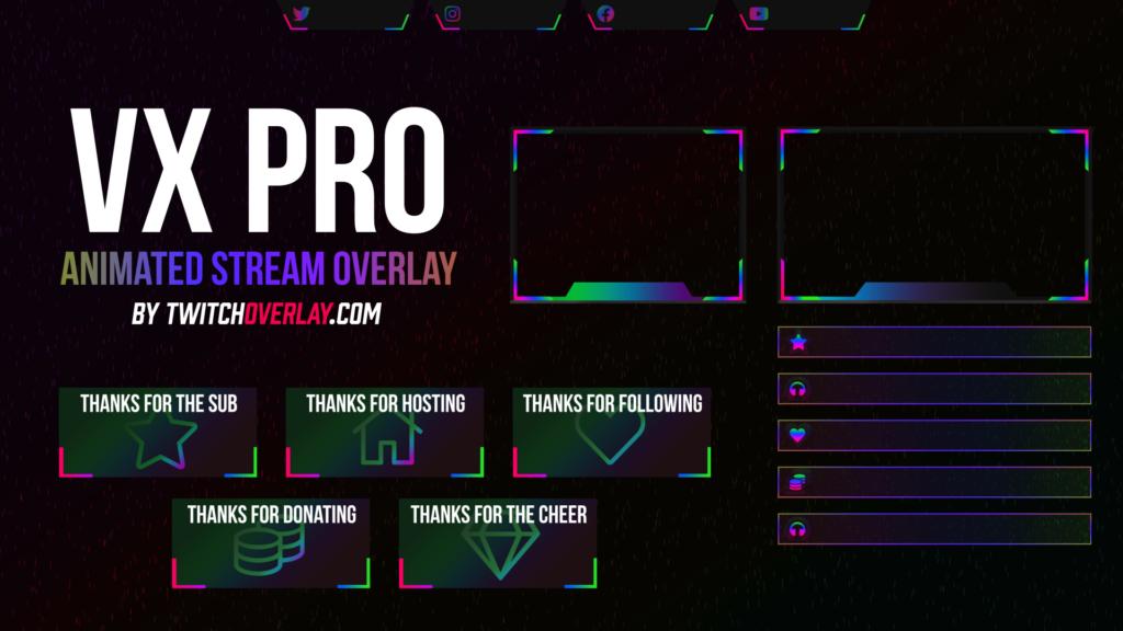 animated chroma stream overlay | Twitch Overlay